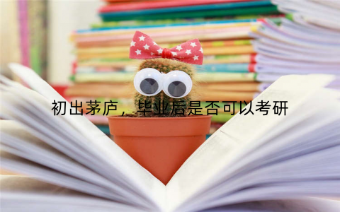 初出茅庐，毕业后是否可以考研