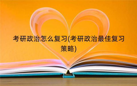 考研政治怎么复习(考研政治最佳复习策略)