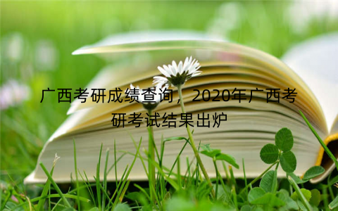 广西考研成绩查询，2020年广西考研考试结果出炉