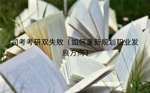 司考考研双失败（如何重新规划职业发展方向）