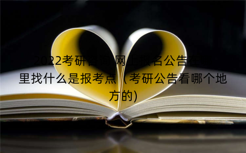 2022考研咨询 网上报名公告在哪里找什么是报考点（考研公告看哪个地方的)