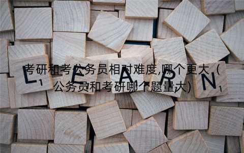 考研和考公务员相对难度,哪个更大（公务员和考研哪个题量大)