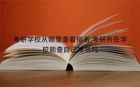 考研学校从哪里查看排名,考研所在学校能查自己排名吗