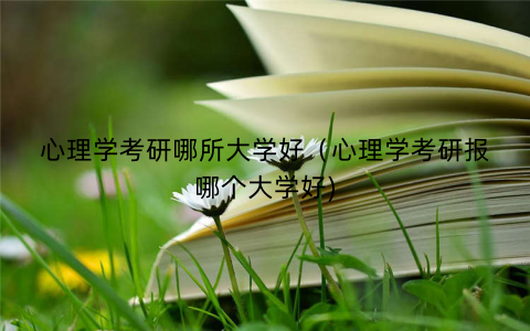 心理学考研哪所大学好（心理学考研报哪个大学好)