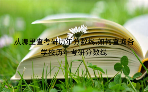 从哪里查考研历年分数线,如何查询各学校历年考研分数线