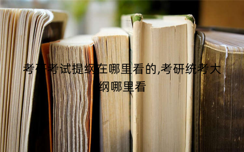 考研考试提纲在哪里看的,考研统考大纲哪里看