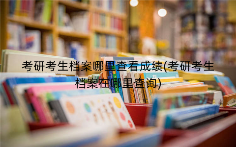 考研考生档案哪里查看成绩(考研考生档案在哪里查询)