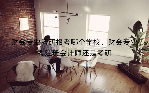 财会专业考研报考哪个学校，财会专业考注册会计师还是考研