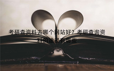 考研查资料去哪个网站好？考研查询资料的途径有哪些