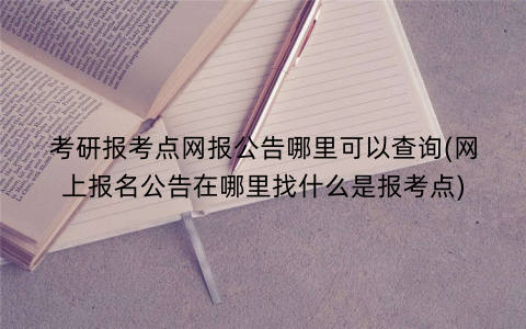 考研报考点网报公告哪里可以查询(网上报名公告在哪里找什么是报考点)