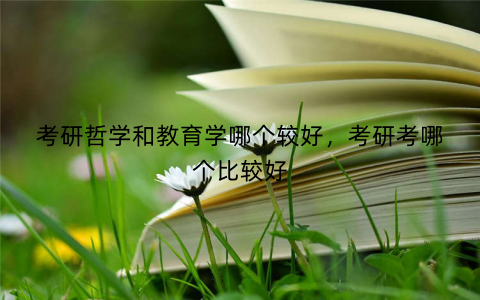 考研哲学和教育学哪个较好，考研考哪个比较好