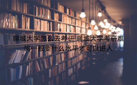 聊城大学怎么去考研 聊城大学考研难吗一般要什么水平才可以进入