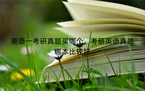 英语一考研真题买哪个，考研英语真题哪本比较好