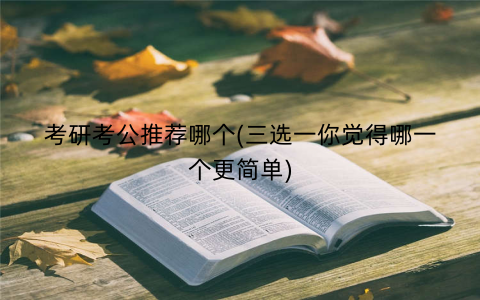 考研考公推荐哪个(三选一你觉得哪一个更简单)
