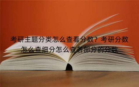 考研主题分类怎么查看分数？考研分数怎么查细分怎么查各部分的分数
