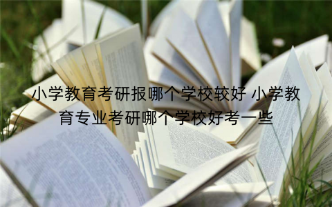 小学教育考研报哪个学校较好 小学教育专业考研哪个学校好考一些